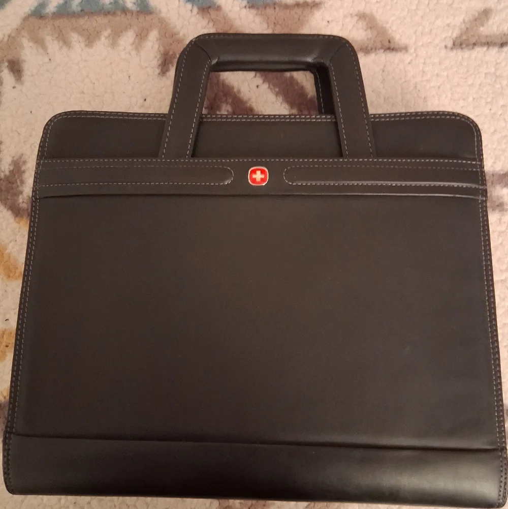 Wenger Black Leather Briefcase